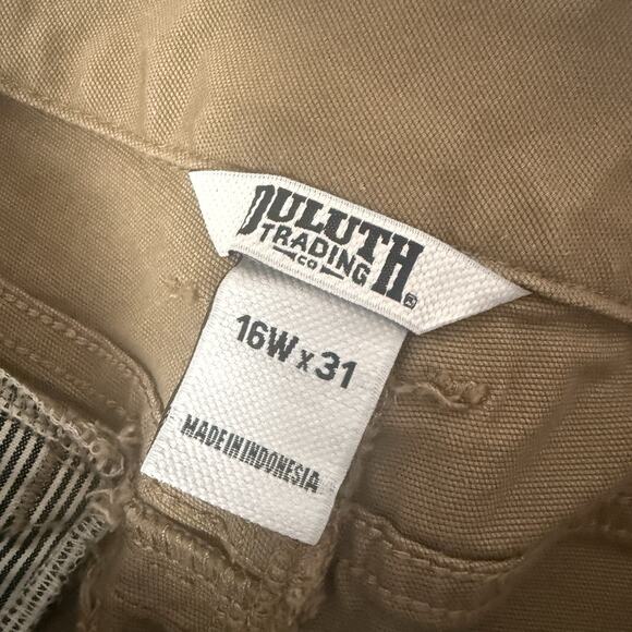 Duluth Flex Fire Hose Bootcut Work Pants Womens 16 x 29.5 Duck Canvas Reinforced - Picture 3 of 8